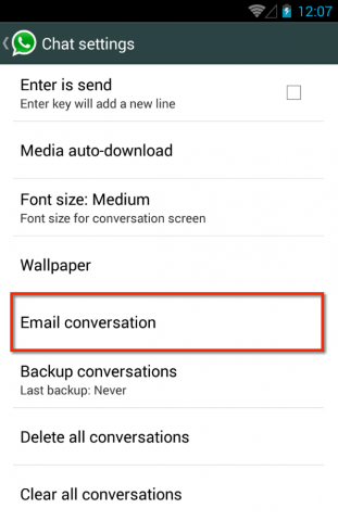 Whatsapp - Send conversations by email - Part 2 Whatsapp - Send conversations by email - Part 2