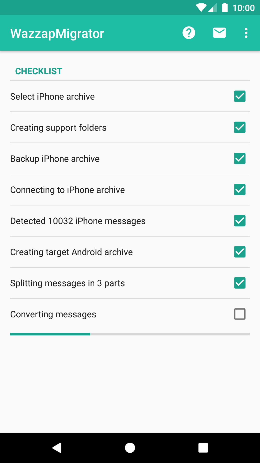 screenshot app progress