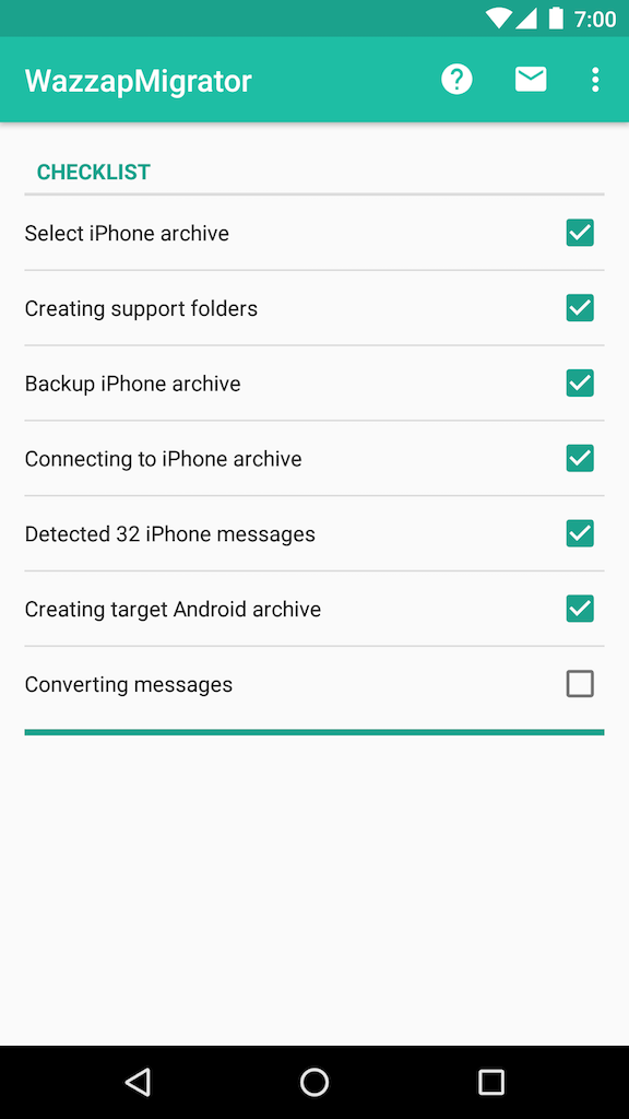 screenshot app progress