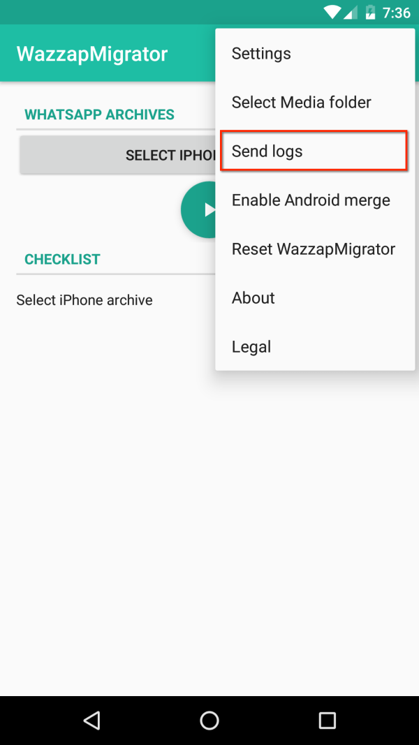 How to send logs